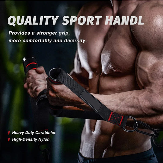 D-Ring-Griffe aus Metall für das Fitnessstudio, Griff für das Training, robuster Kabelmaschinengriff mit Haken für Widerstandsbänder zu Hause, Fitnesszubehör